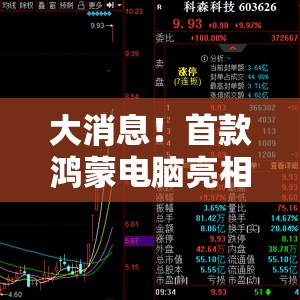 大消息！首款鸿蒙电脑亮相！概念股集体走强，东华软件涨停，金融科技ETF（159851）乘风冲高1%