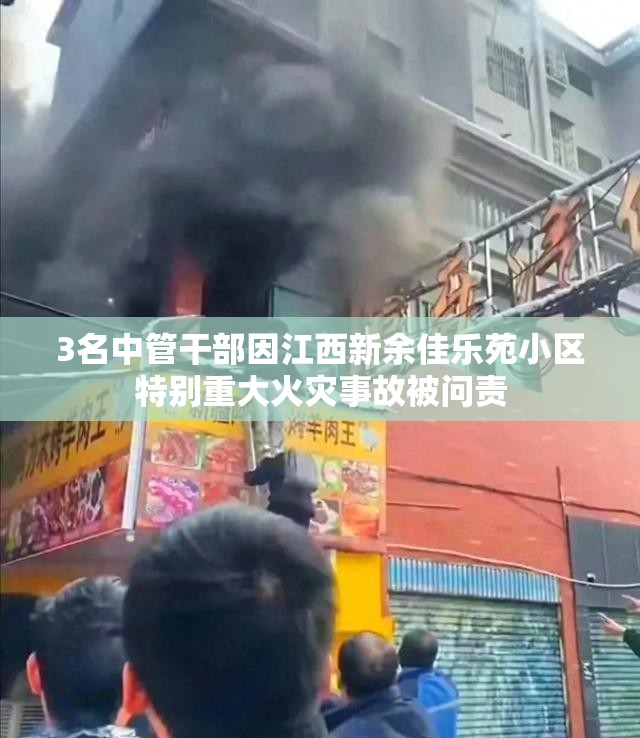 3名中管干部因江西新余佳乐苑小区特别重大火灾事故被问责