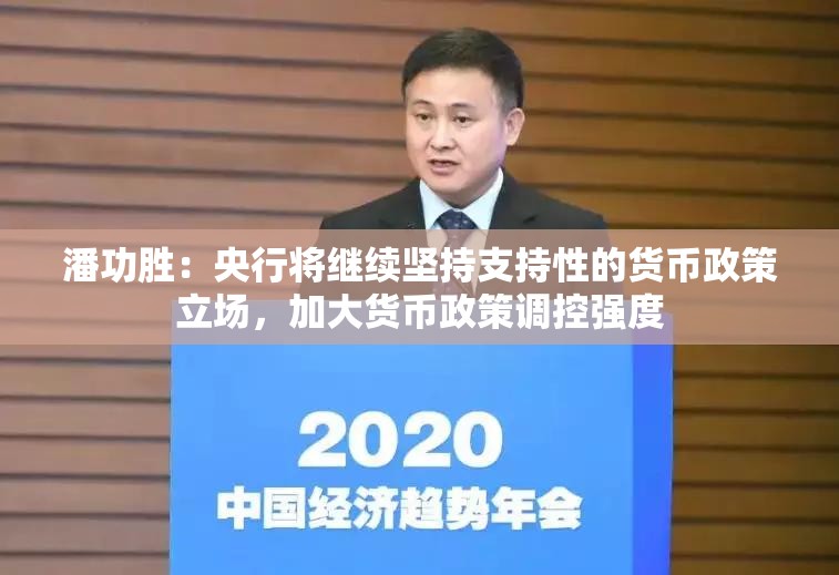 潘功胜：央行将继续坚持支持性的货币政策立场，加大货币政策调控强度
