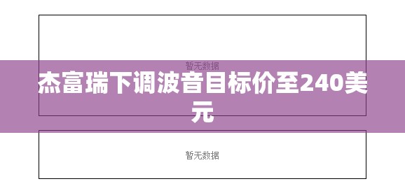杰富瑞下调波音目标价至240美元