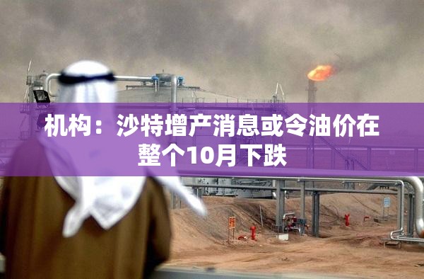 机构：沙特增产消息或令油价在整个10月下跌