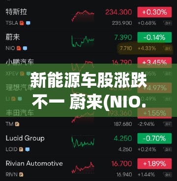 新能源车股涨跌不一 蔚来(NIO.US)涨超13%