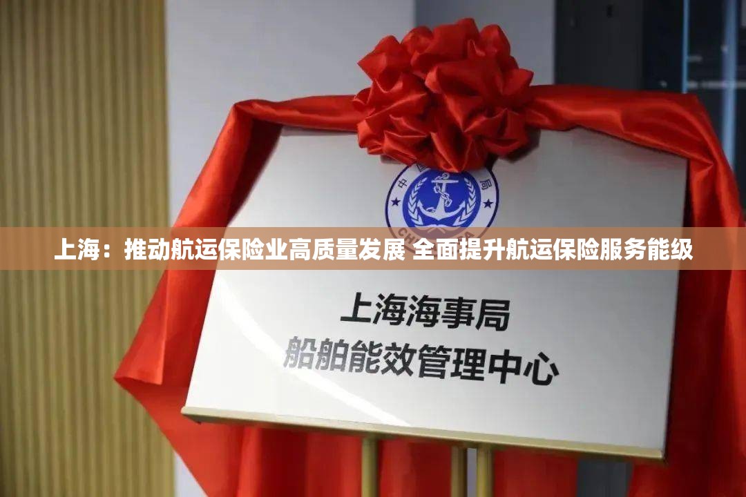 上海：推动航运保险业高质量发展 全面提升航运保险服务能级