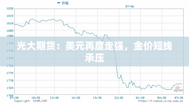 光大期货：美元再度走强，金价短线承压