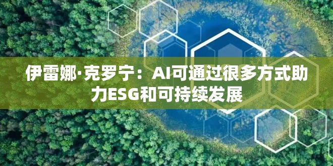 伊雷娜·克罗宁：AI可通过很多方式助力ESG和可持续发展