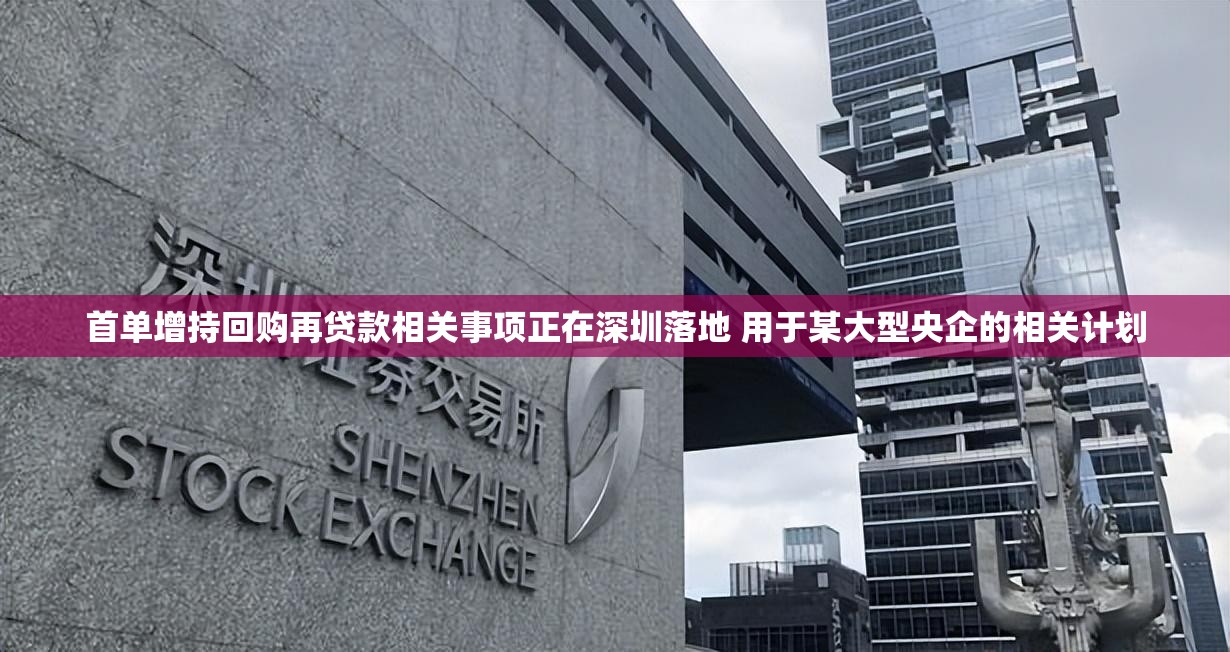首单增持回购再贷款相关事项正在深圳落地 用于某大型央企的相关计划