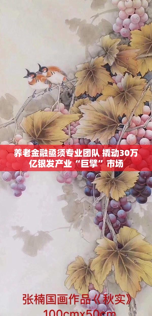 养老金融亟须专业团队 撬动30万亿银发产业“巨擘”市场