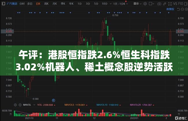 午评：港股恒指跌2.6%恒生科指跌3.02%机器人、稀土概念股逆势活跃