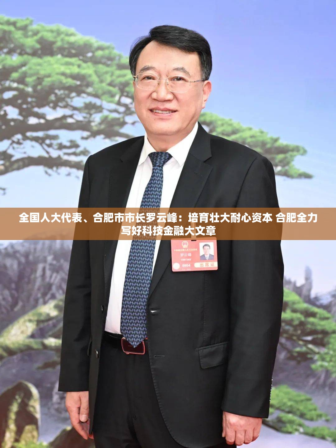 全国人大代表、合肥市市长罗云峰：培育壮大耐心资本 合肥全力写好科技金融大文章