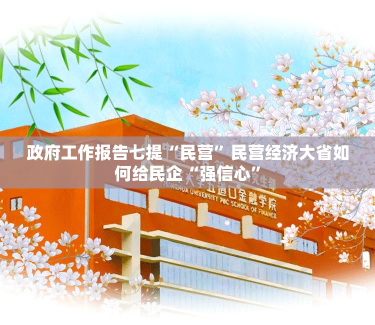 政府工作报告七提“民营”民营经济大省如何给民企“强信心”