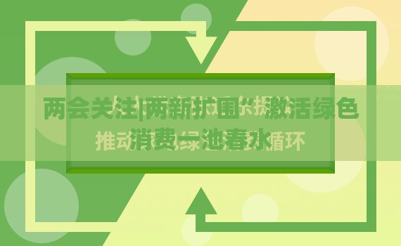两会关注|两新扩围”激活绿色消费一池春水