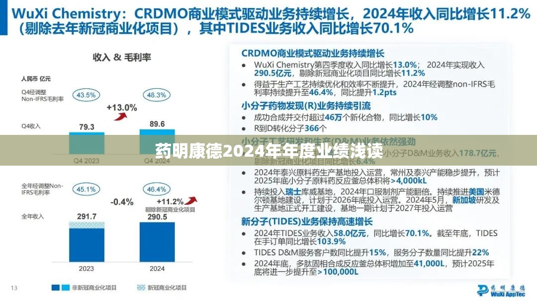 药明康德2024年年度业绩浅读