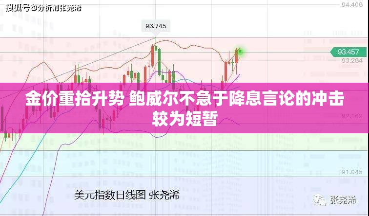 金价重拾升势 鲍威尔不急于降息言论的冲击较为短暂