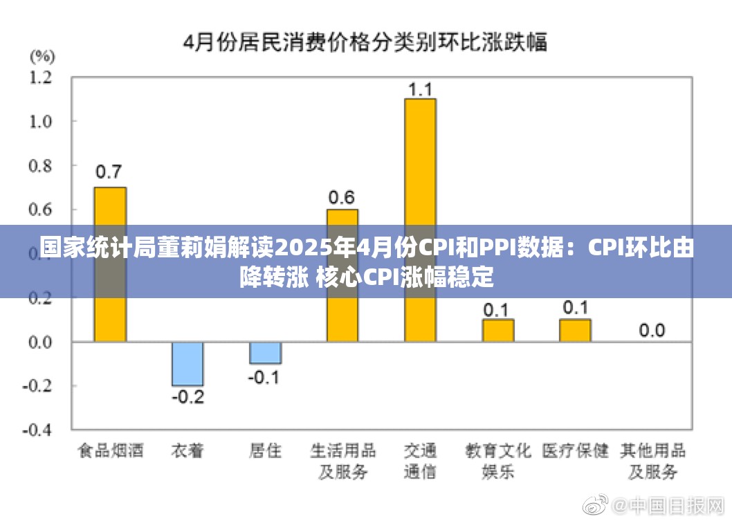 国家统计局董莉娟解读2025年4月份CPI和PPI数据：CPI环比由降转涨 核心CPI涨幅稳定