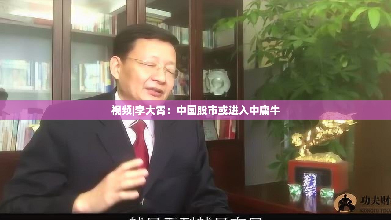 视频|李大霄：中国股市或进入中庸牛