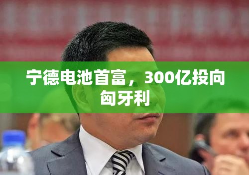 宁德电池首富，300亿投向匈牙利